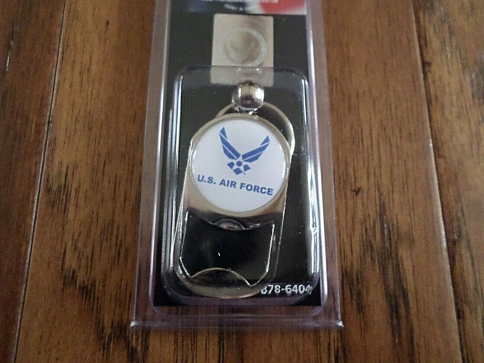 MILITARY AIR FORCE METAL KEY CHAIN KEY RING BOTTLE OPENER U.S AIR FORCE INSIGNIA