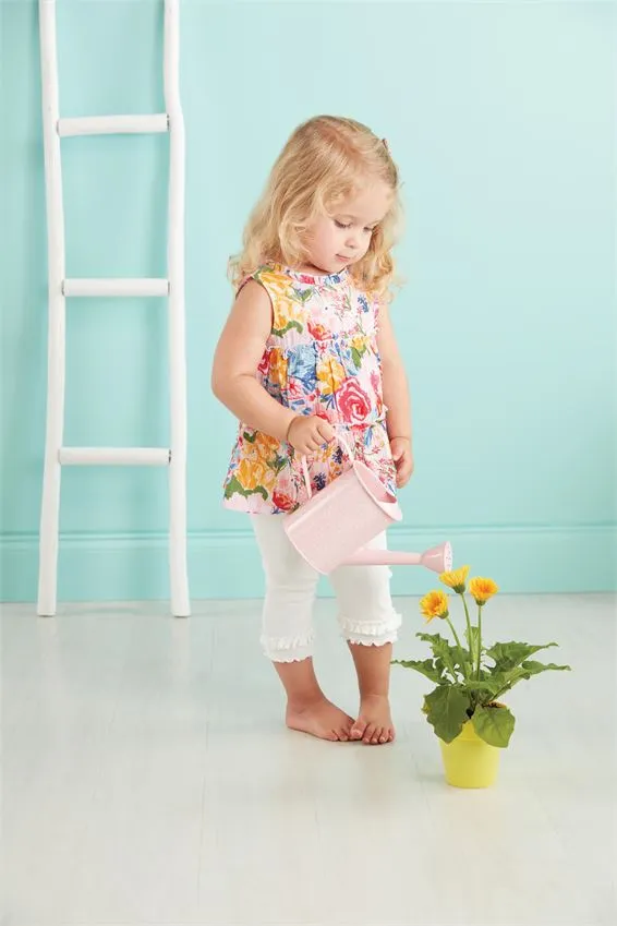 Mud Pie Tiered Floral Tunic & Capri Set