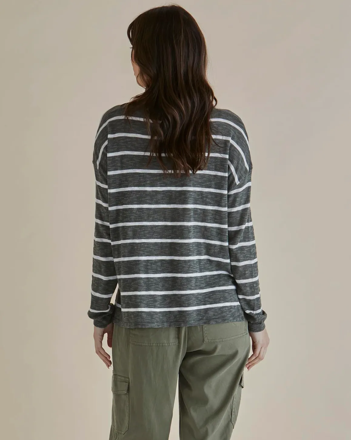 Natasha Knit Top - Green Stripe