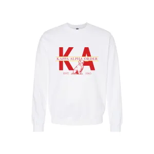 New! Kappa Alpha Golden Letters Crewneck