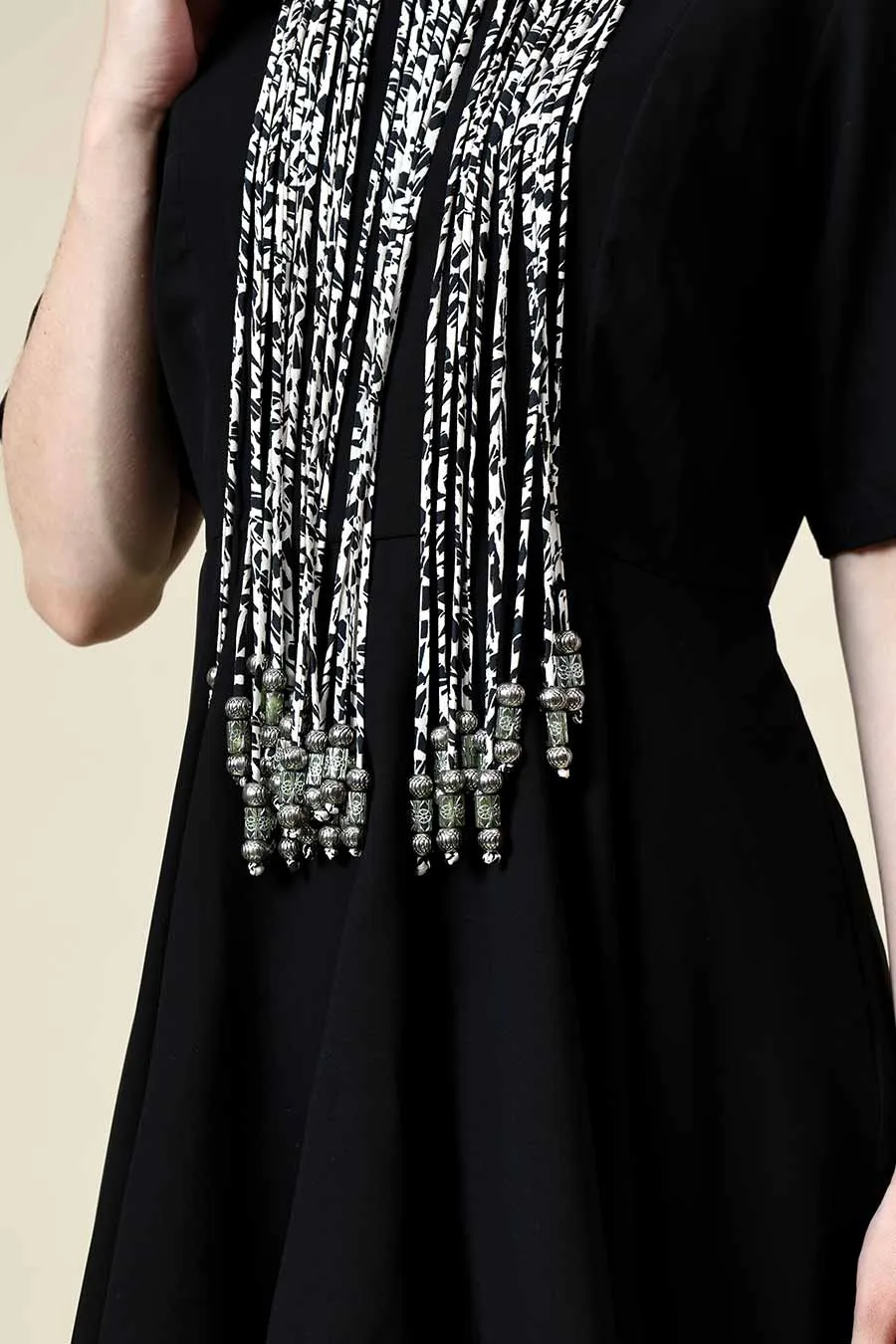 Noir Metallic Fringe Co-Ord Set
