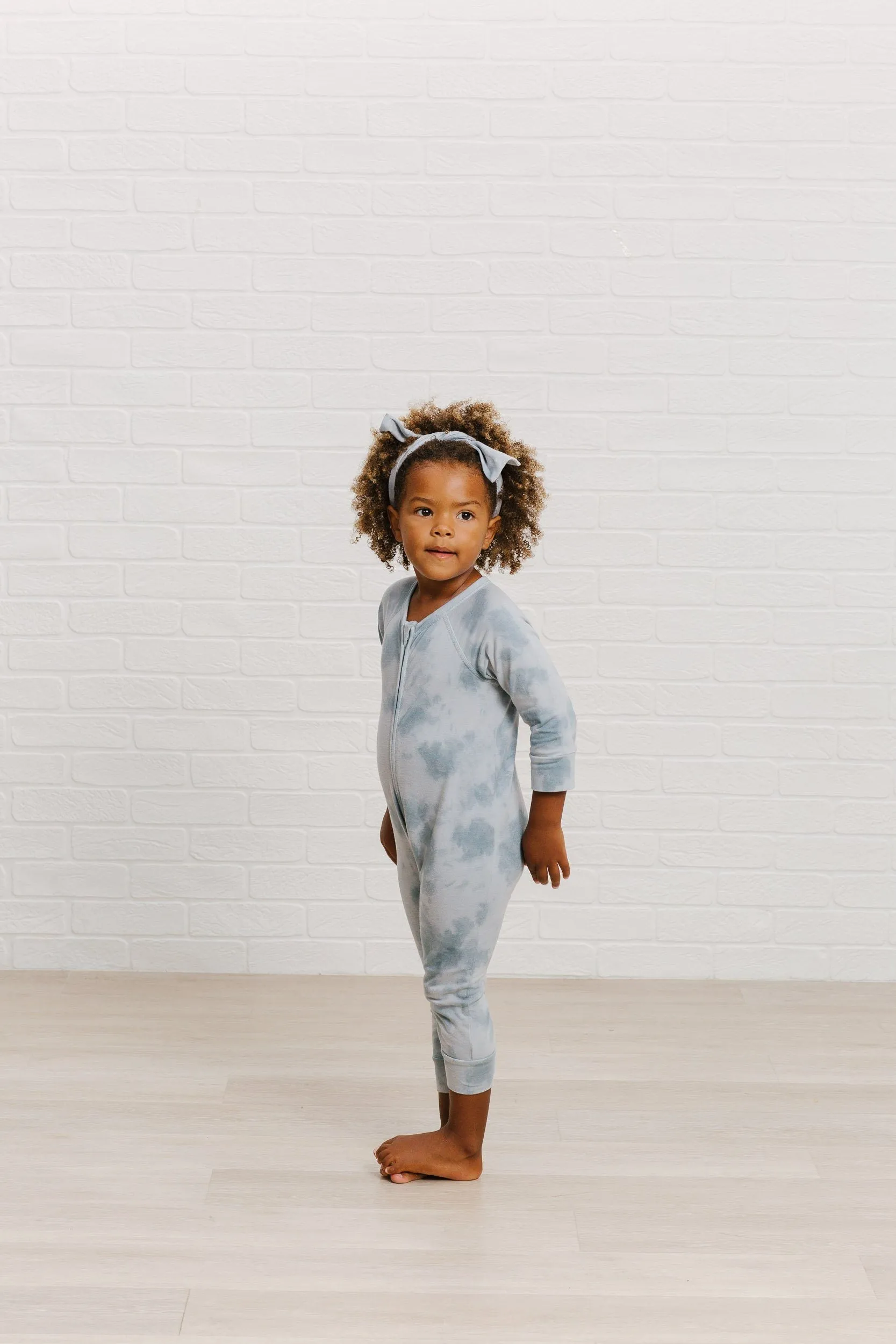 Organic Non-footed Jumpsuit | Ocean Mist