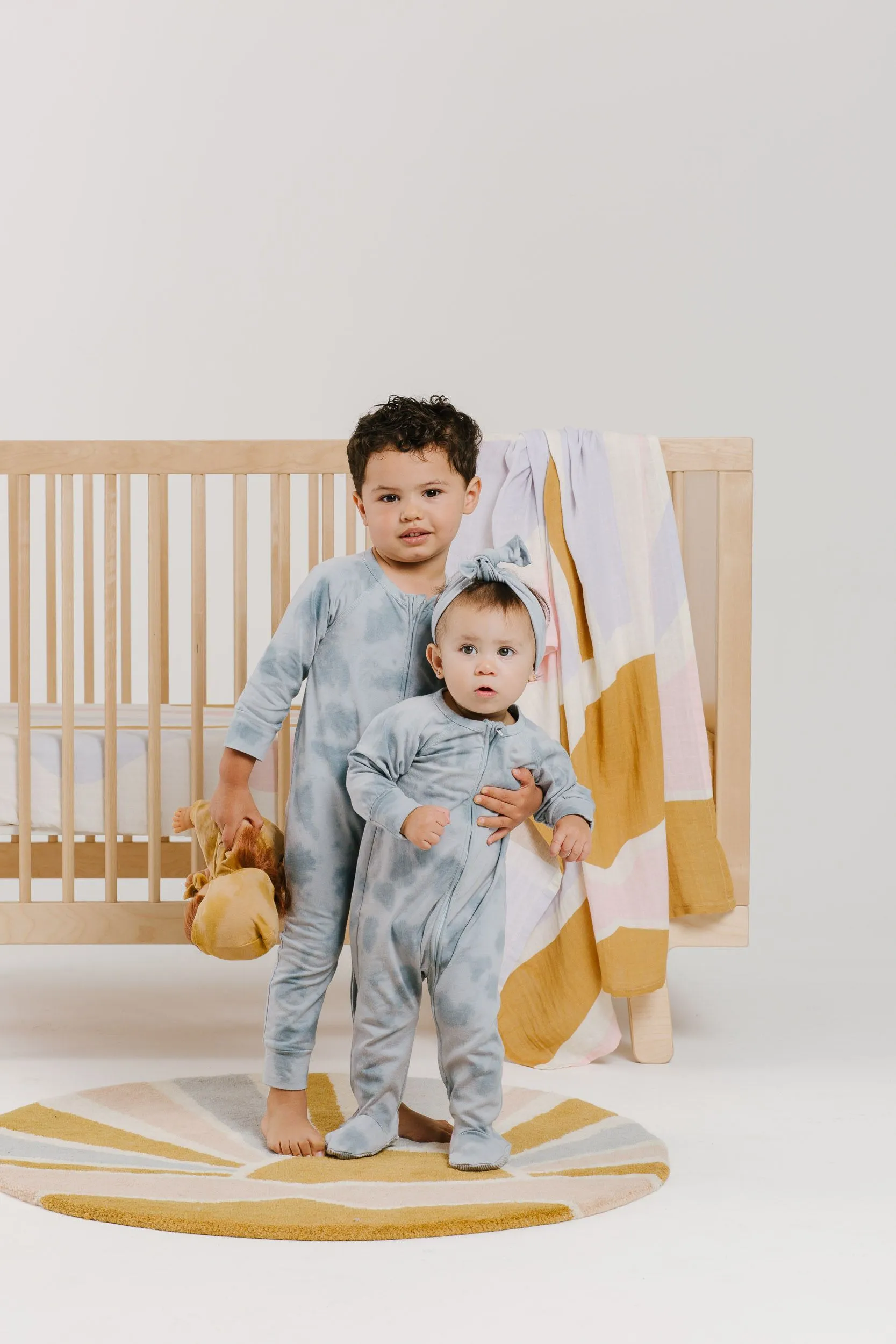 Organic Non-footed Jumpsuit | Ocean Mist