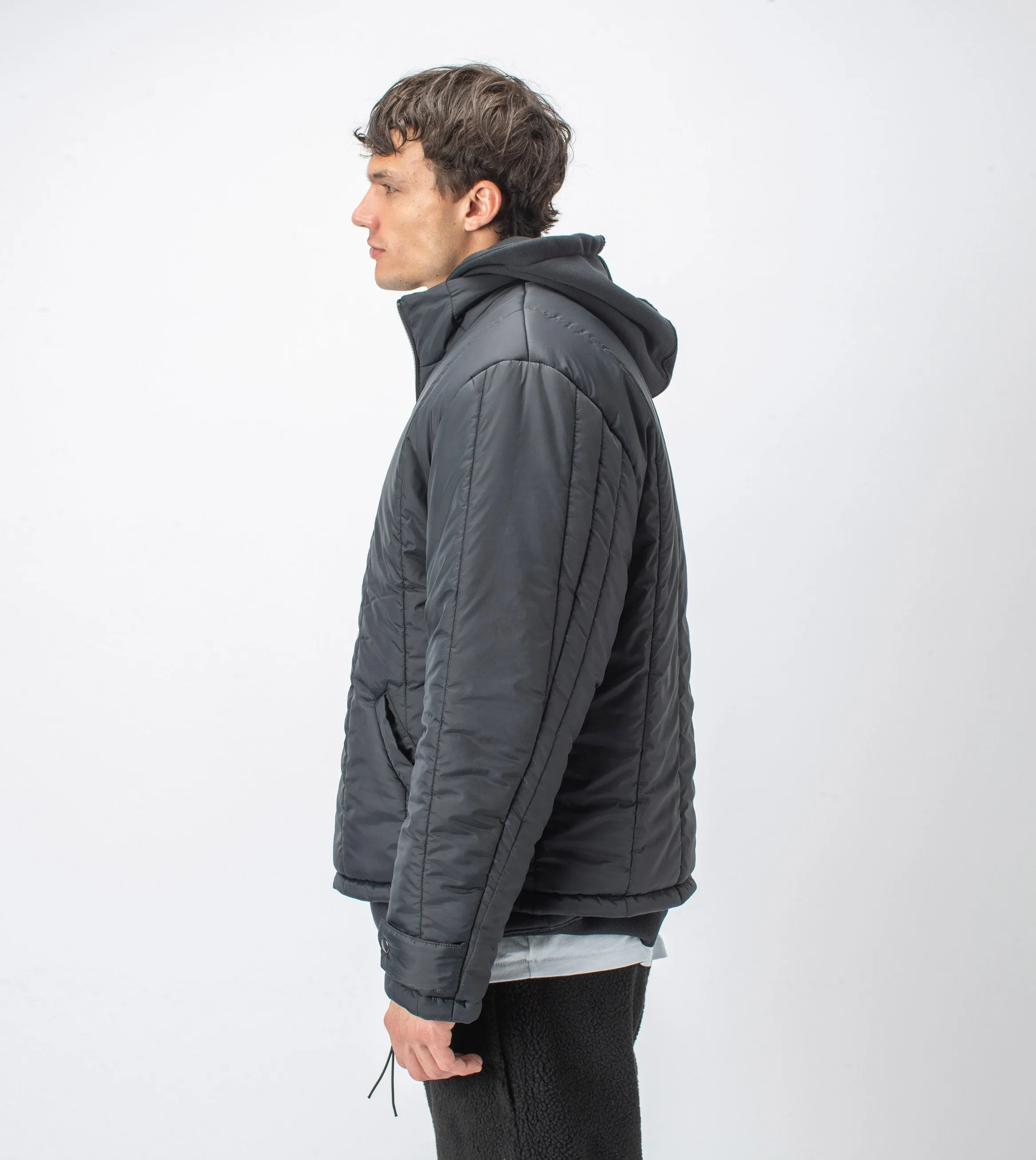 Patchwork Reversible Puffer Jacket Dk Army/Ink