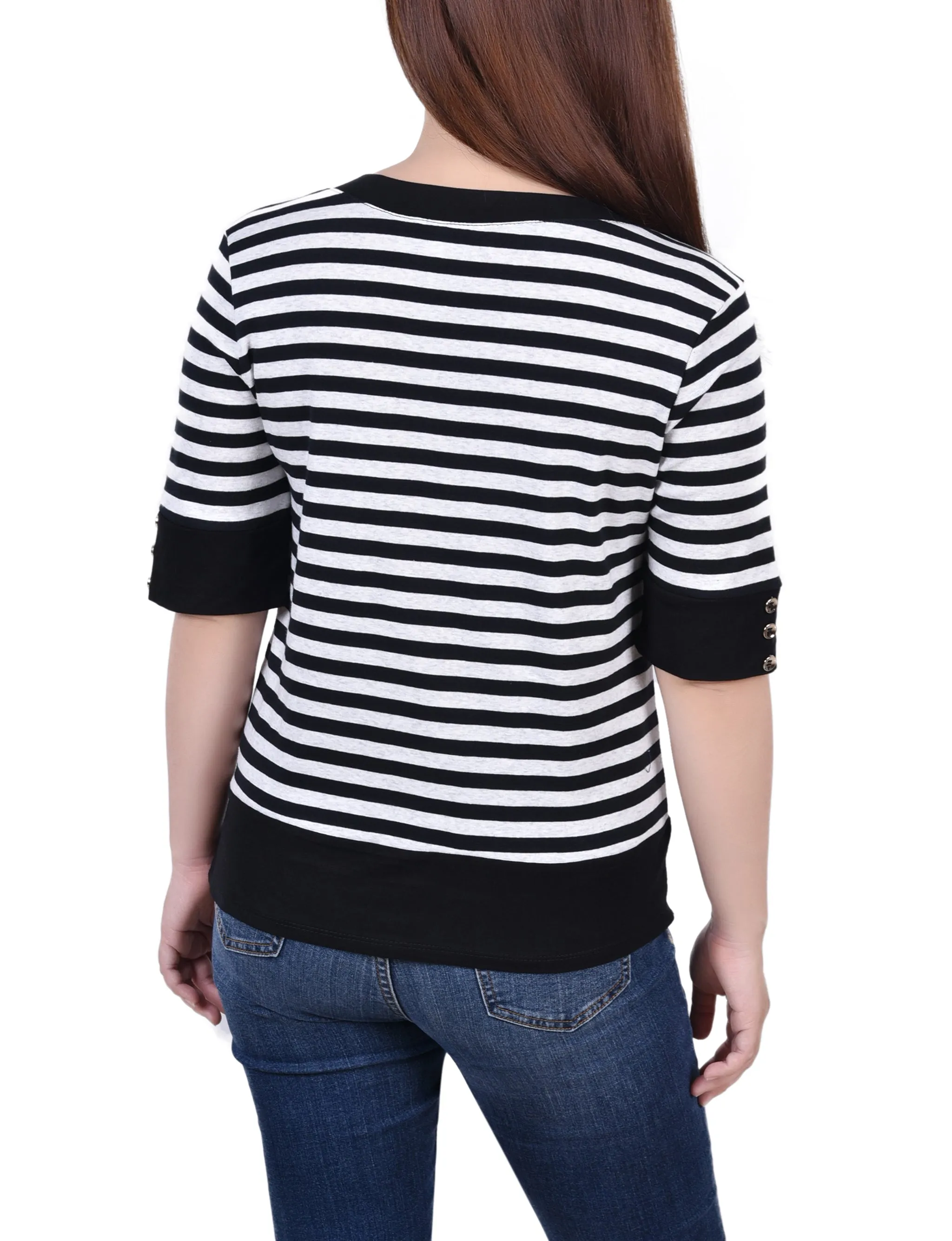 Petite Elbow Sleeve Top