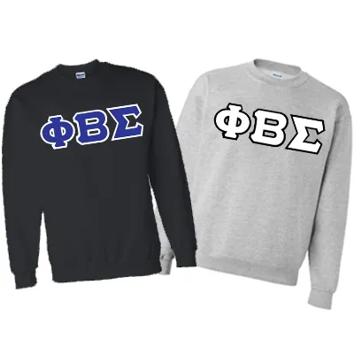 Phi Beta Sigma 9oz. Crewneck Sweatshirt, 2-Pack Bundle Deal - G120 - TWILL
