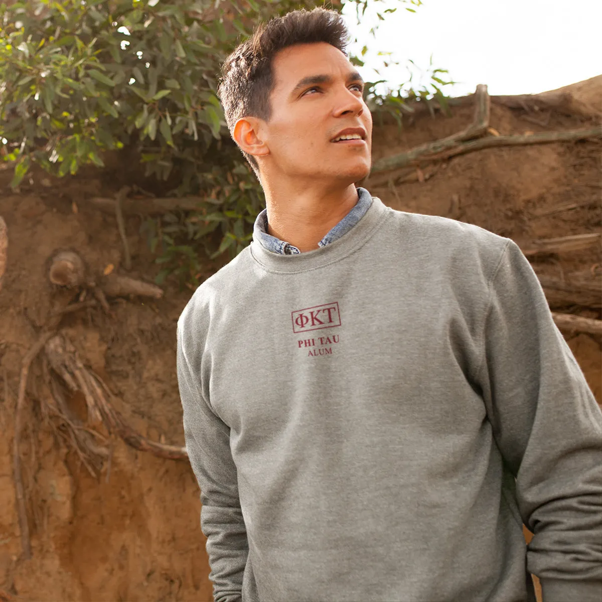 Phi Tau Alumni Embroidered Greek letter Crewneck