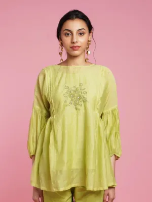 Phool Gathered Top- Green