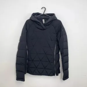 Preowned Lululemon Womens Fluffed Up Pullover Down Puffer Jacket Size US8 / UK12 Black