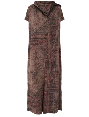 Print Cotton Short Sleeve Jumpsuit