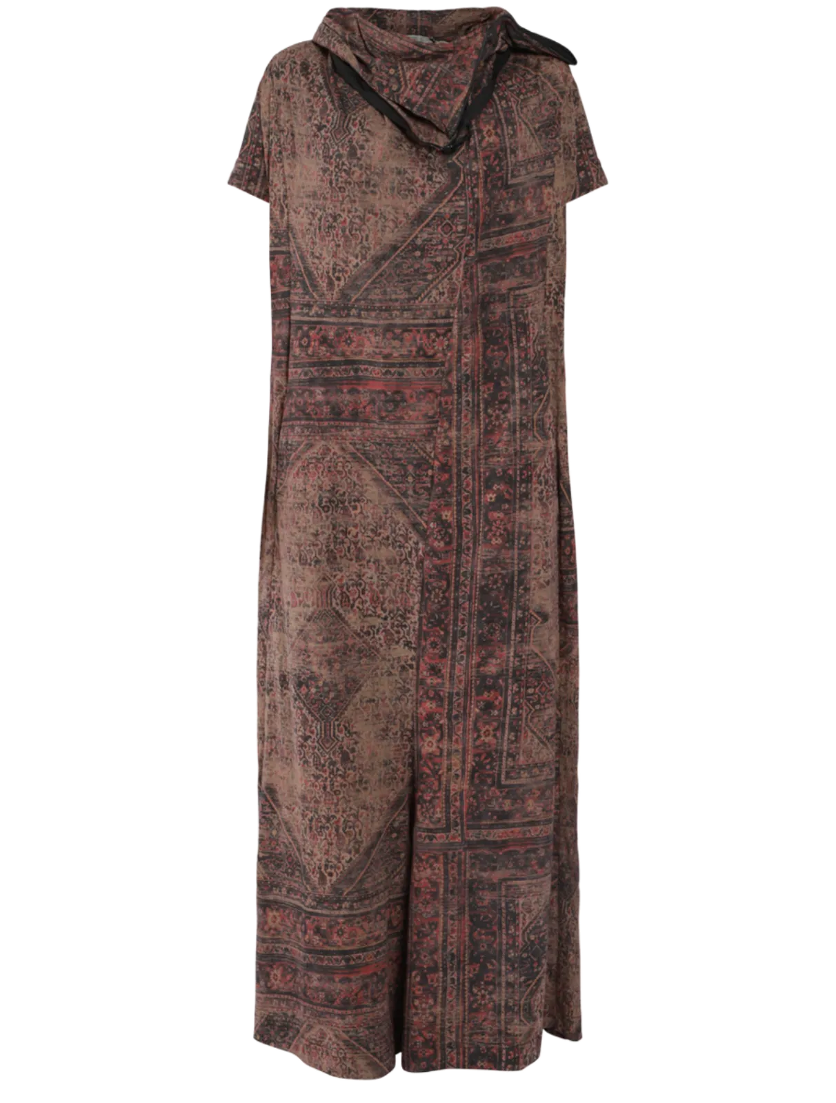 Print Cotton Short Sleeve Jumpsuit