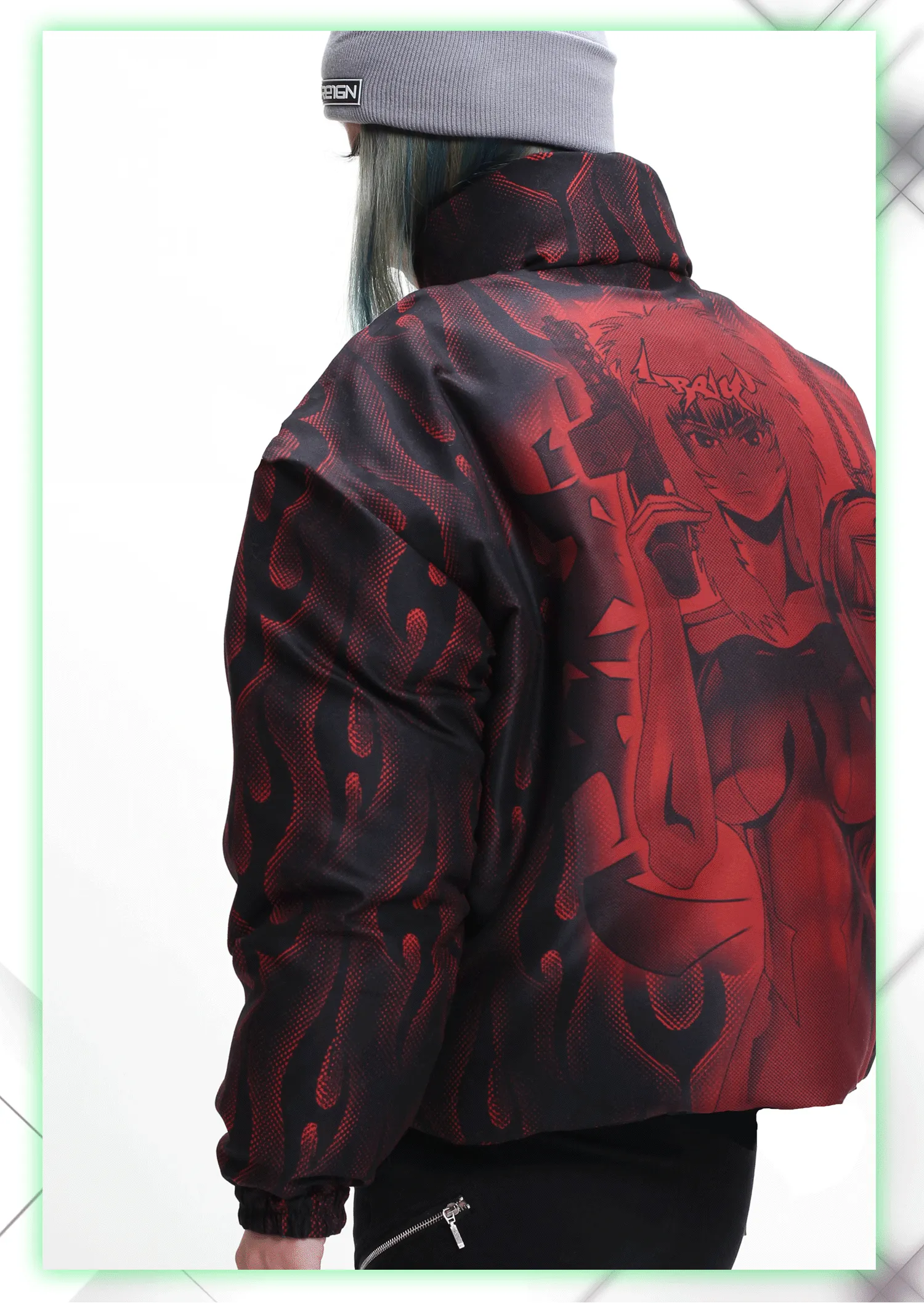 PYTHON FLAME double-sided puffer