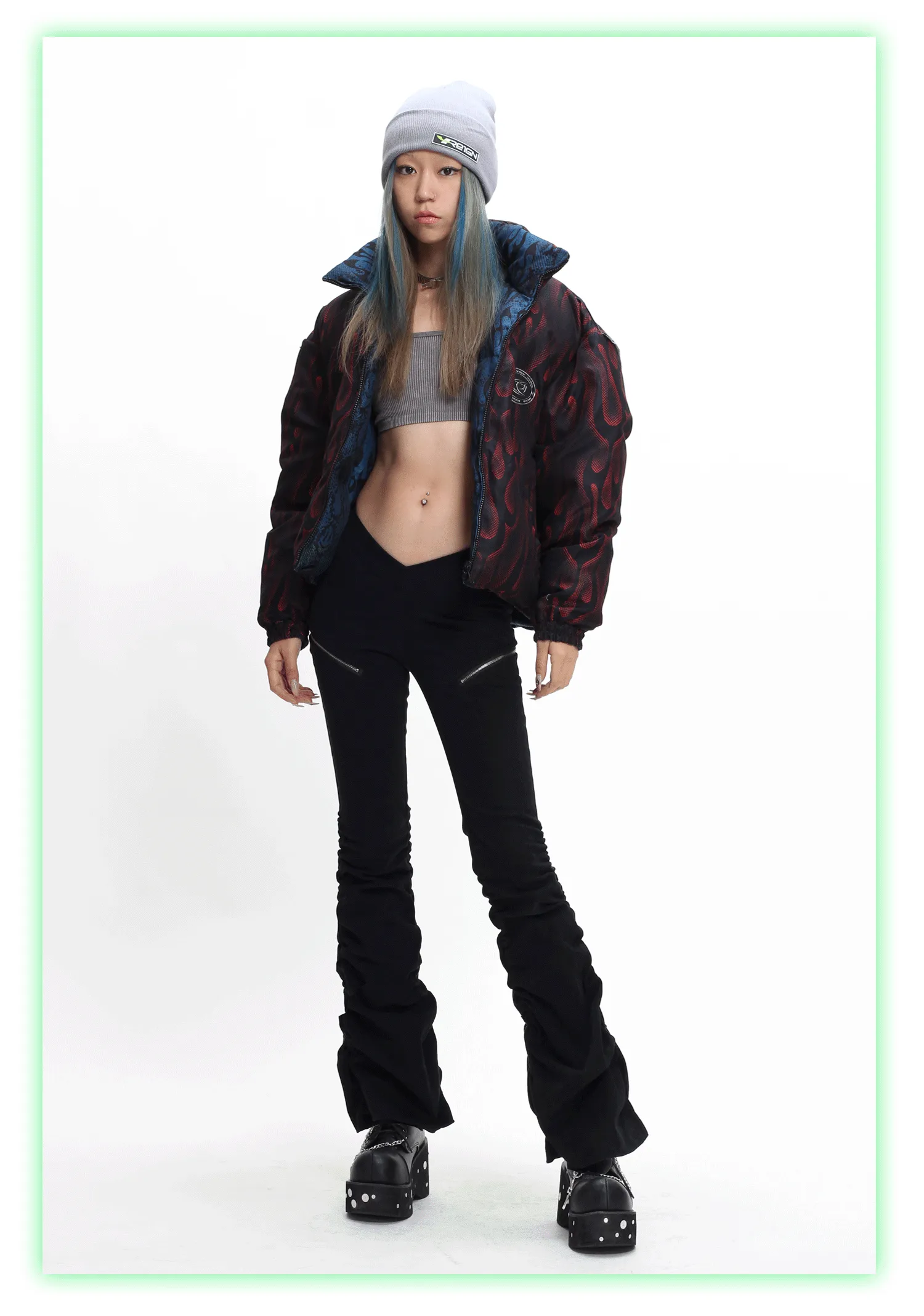 PYTHON FLAME double-sided puffer
