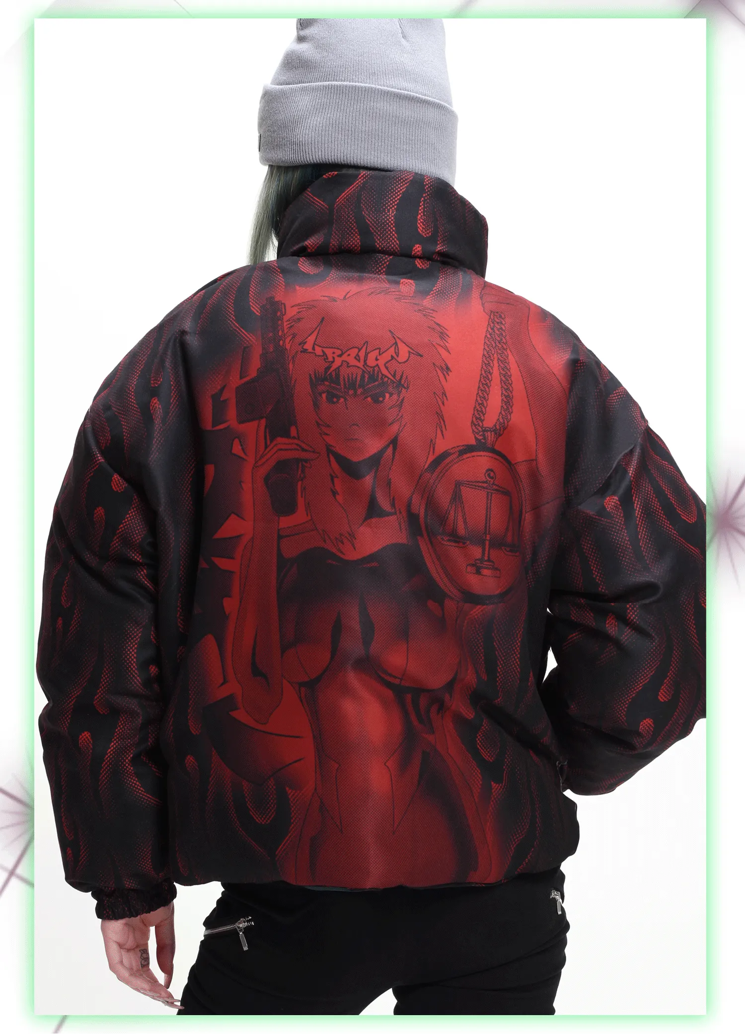 PYTHON FLAME double-sided puffer