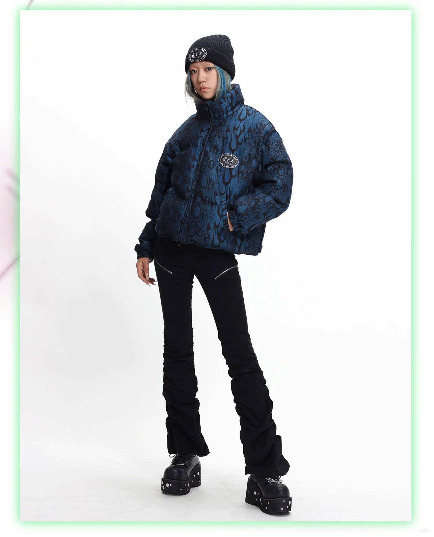 PYTHON FLAME double-sided puffer