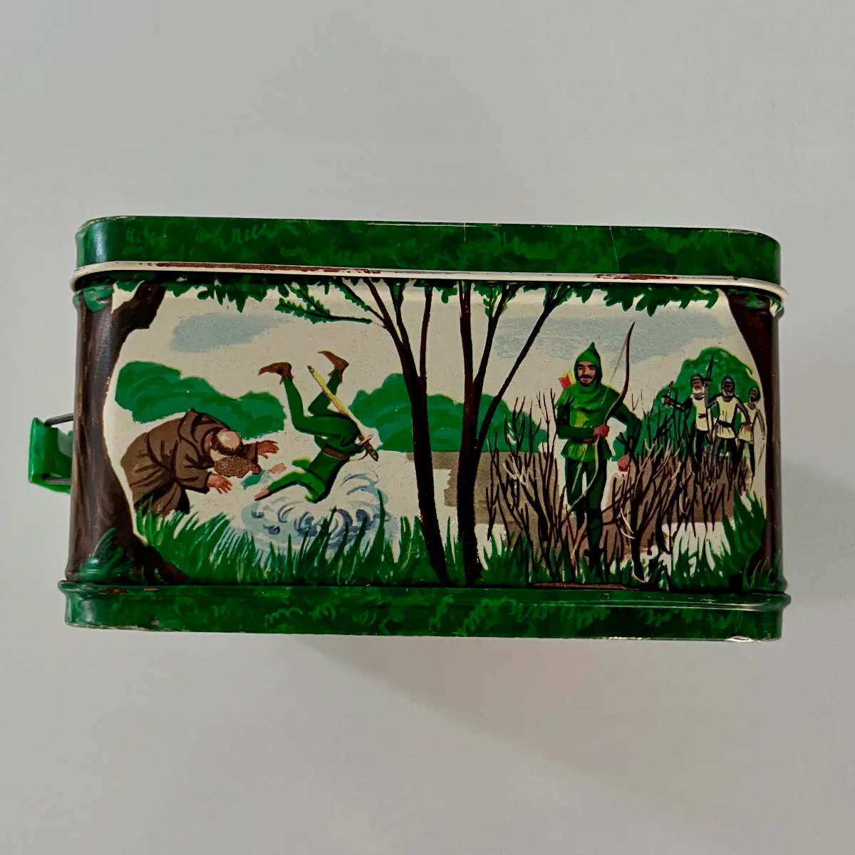 Rare Vintage 1956 Robin Hood Lunch Box with Thermos