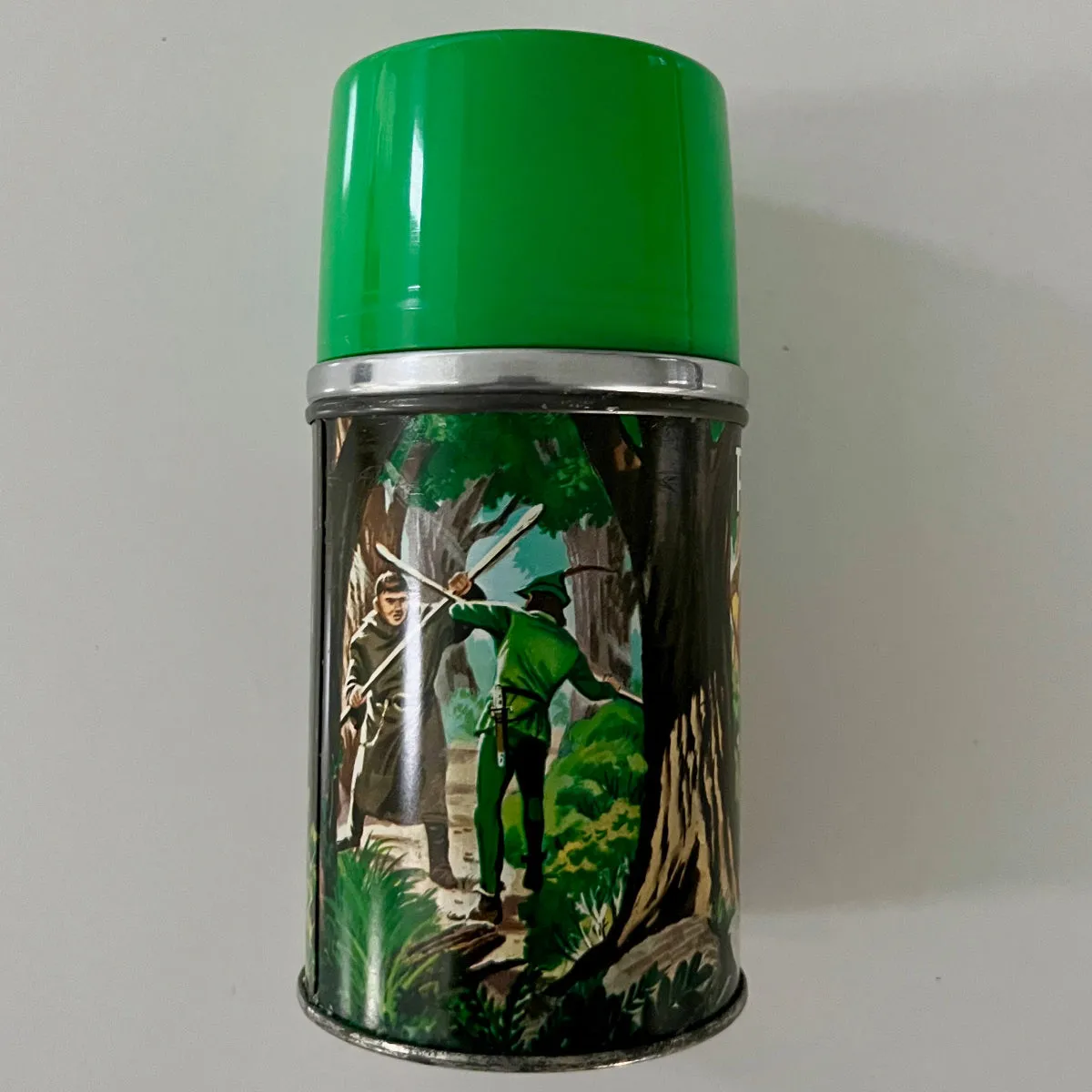 Rare Vintage 1956 Robin Hood Lunch Box with Thermos