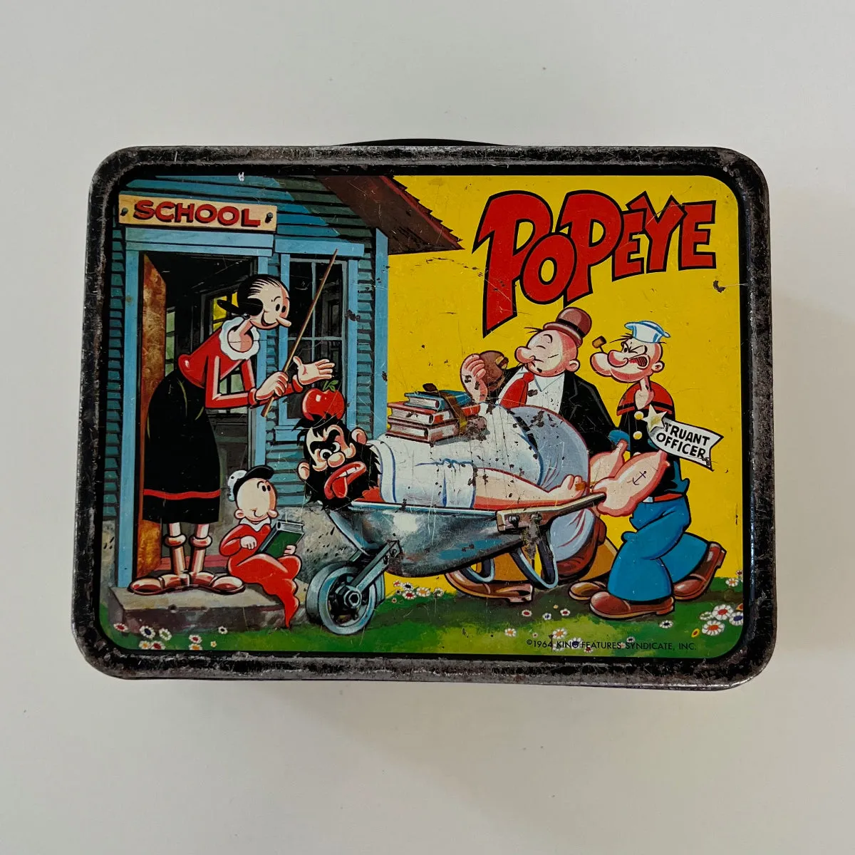 Rare Vintage 1964 Popeye Lunchbox with Thermos