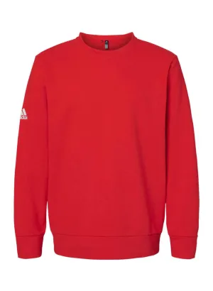 Red Adidas Fleece Crewneck Sweatshirt Men&#x27;s A434
