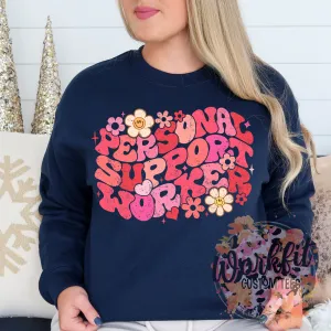 Retro PSW crewneck Pink/Red