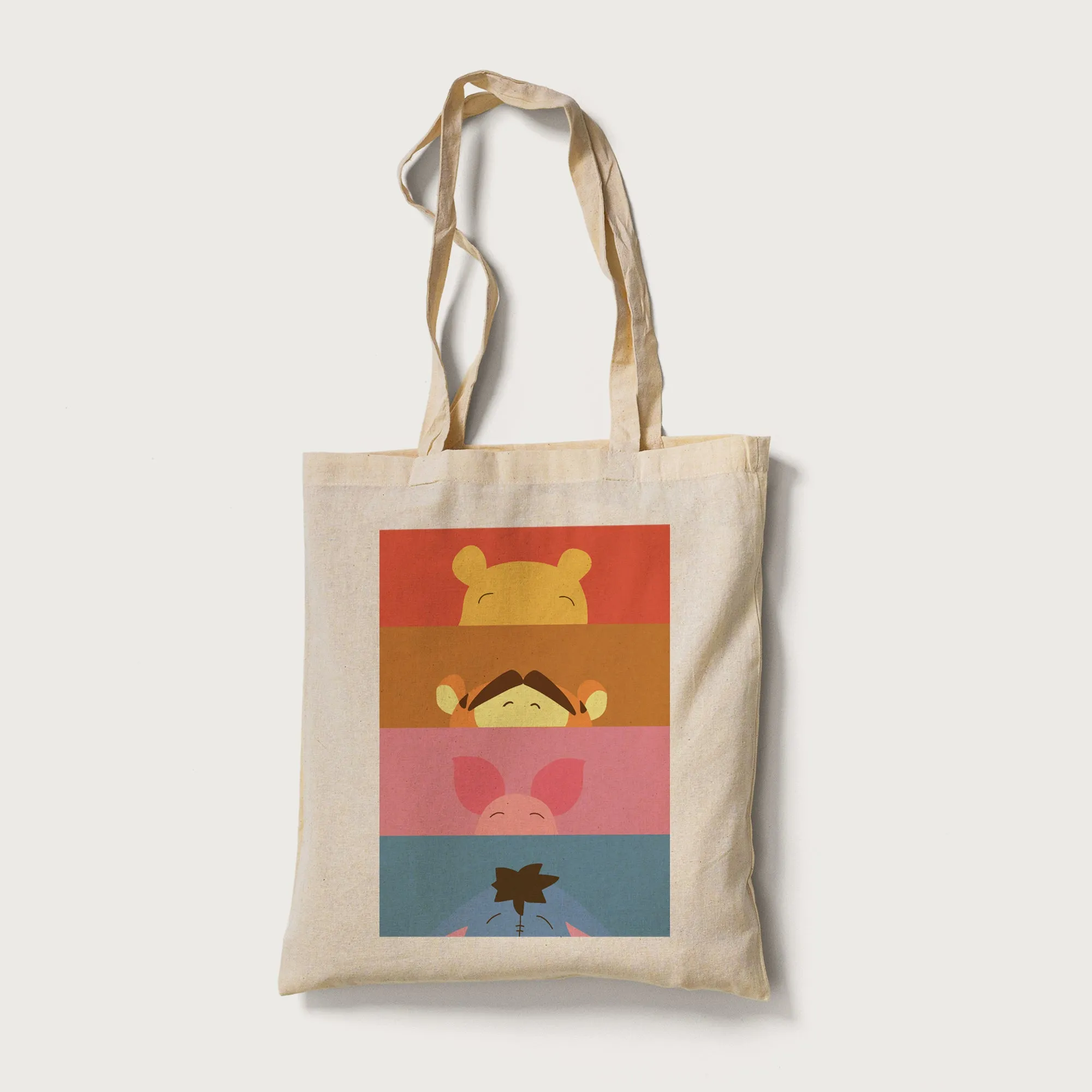 Retro Winnie The Pooh Characters Tote Bag