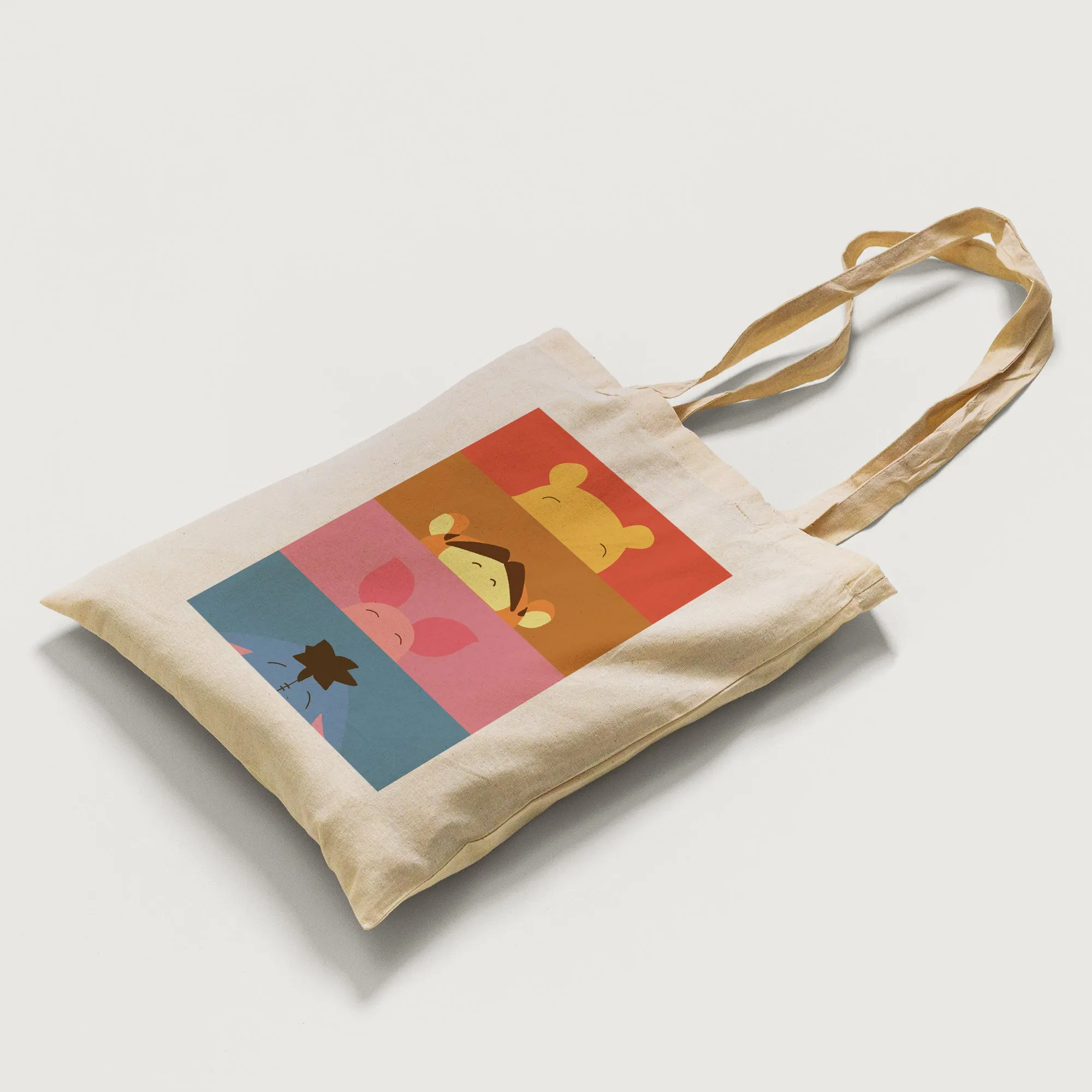 Retro Winnie The Pooh Characters Tote Bag