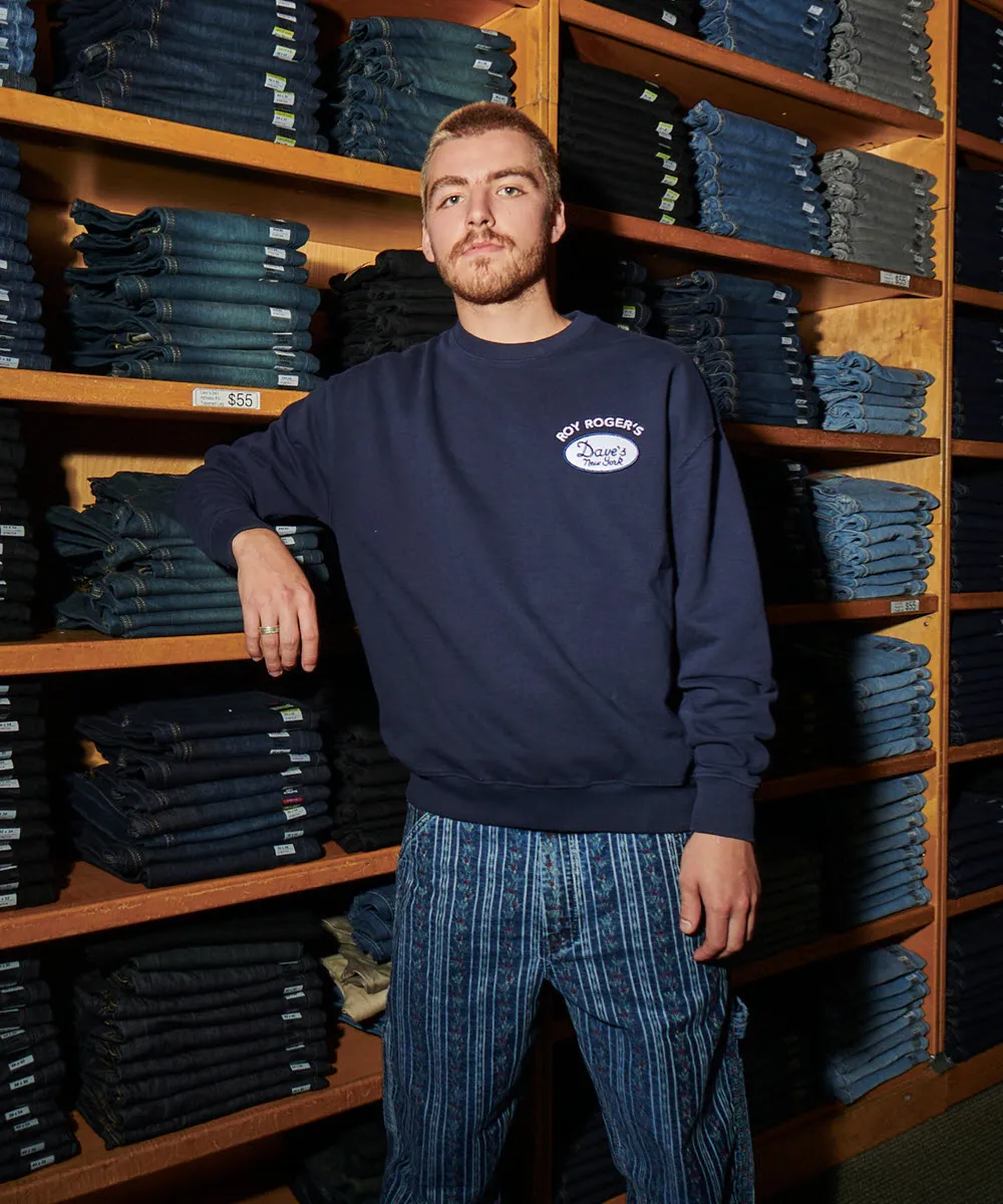 Roy Roger’s X Dave’s New York Collab Crew Neck Sweatshirt - Navy
