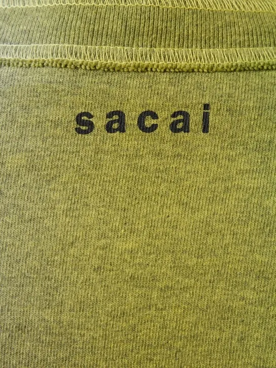 Sacai   Tie dye cotton jersey t-shirt 