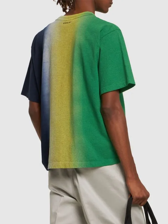 Sacai   Tie dye cotton jersey t-shirt 