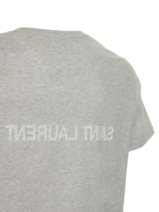Saint Laurent   Logo cotton jersey t-shirt 