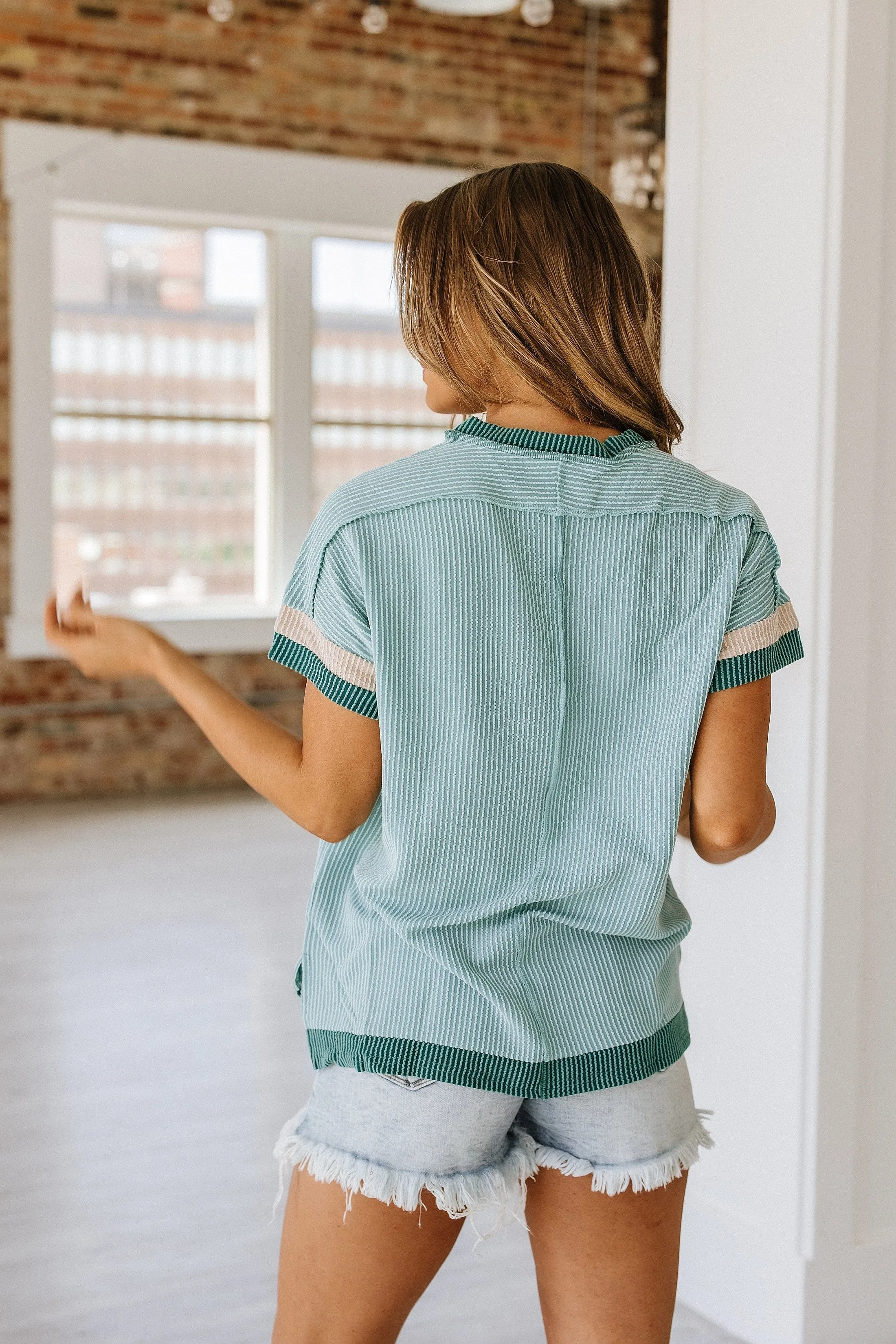 SALE - Ines Textured Contrast Tunic | S-XL