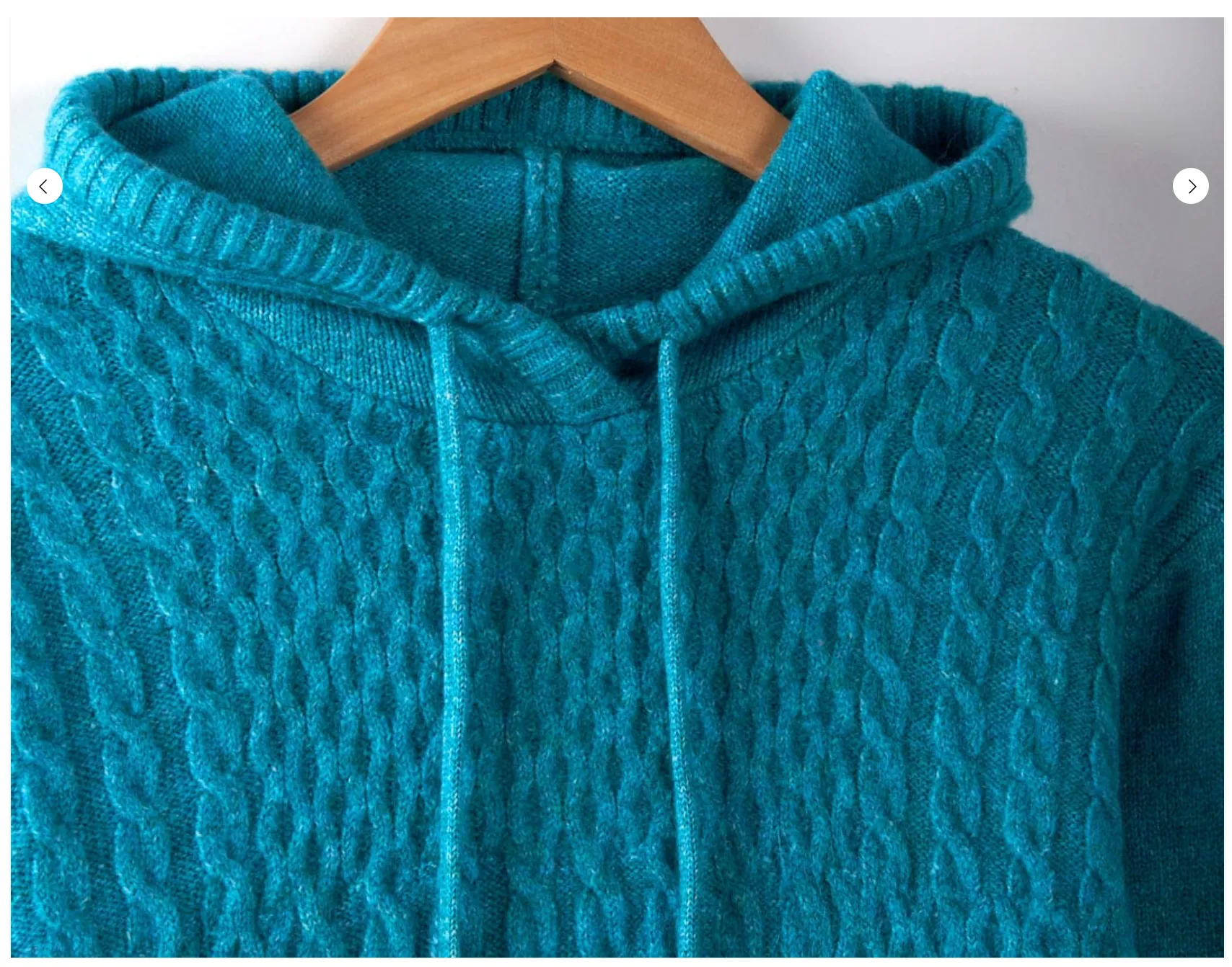 Saltrock Hele Bay - Womens Longline Knitted Hoodie - Blue