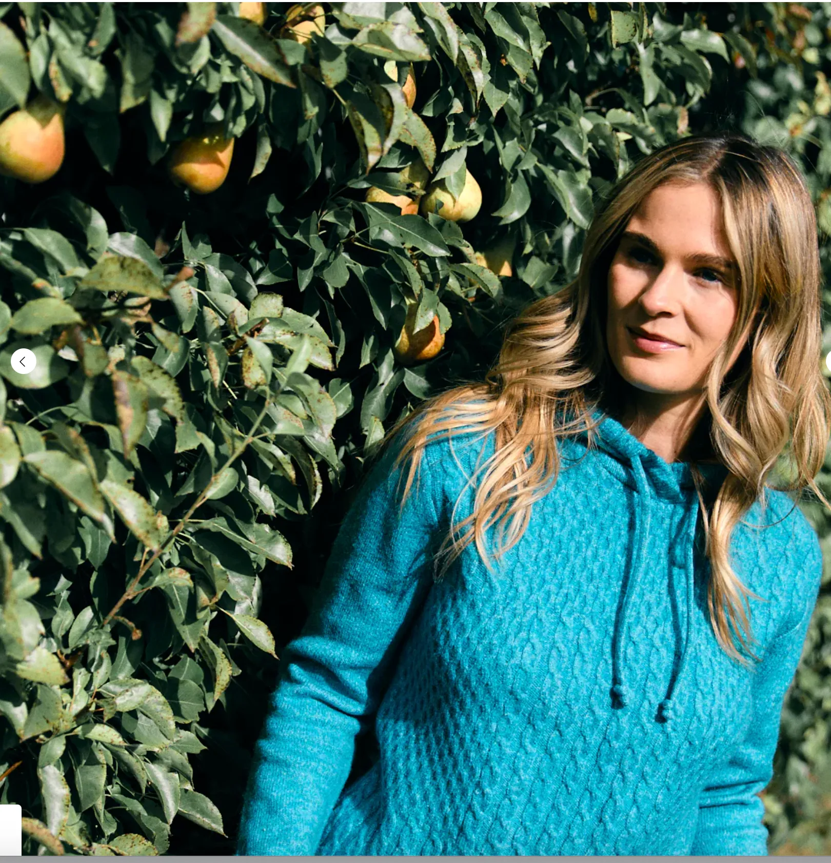 Saltrock Hele Bay - Womens Longline Knitted Hoodie - Blue