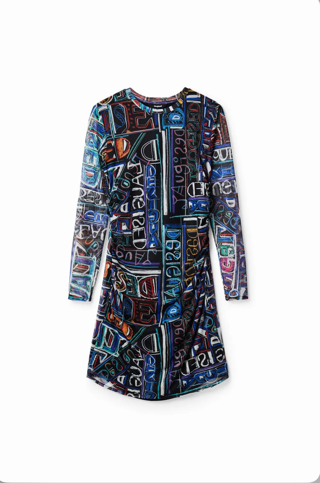 Short slim tulle dress women