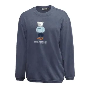 SigEp Navy Sandwash Bear Crewneck