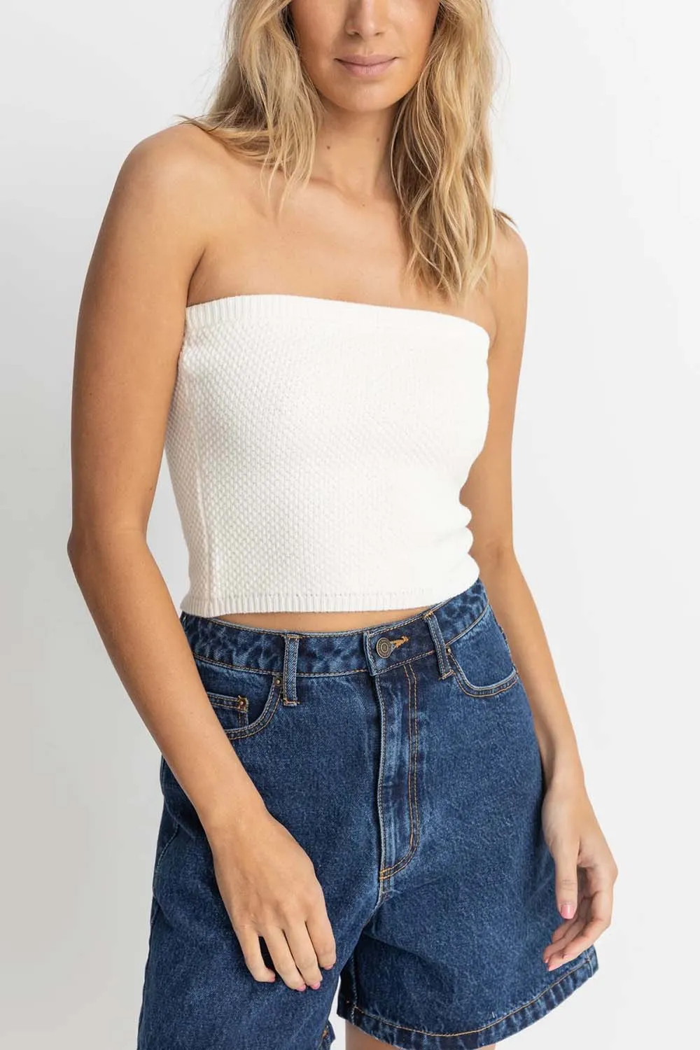 SPIRIT STRAPLESS KNIT TOP