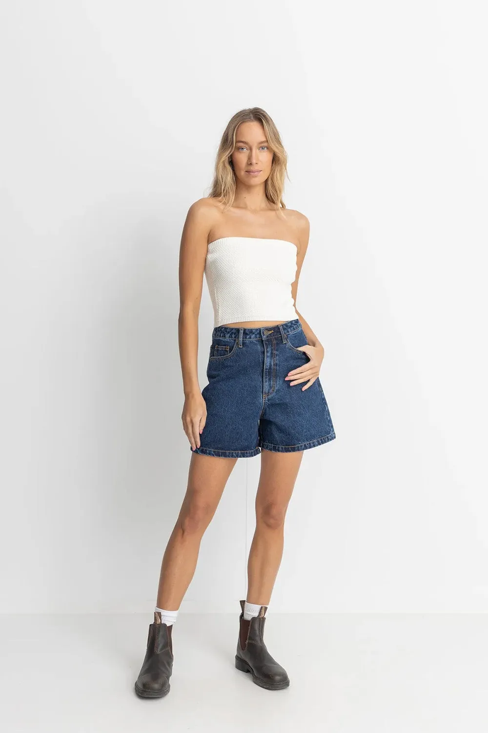 SPIRIT STRAPLESS KNIT TOP