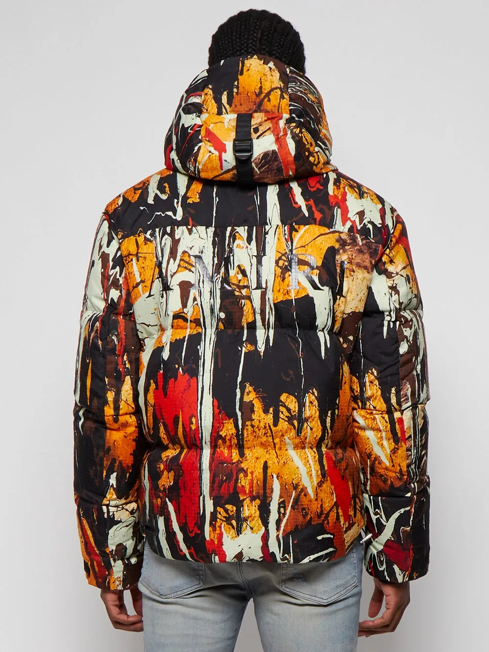 Splatter Down Puffer Jacket (Orange Camo) - PS22MOL006665