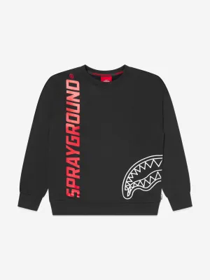 Sprayground Boys Spray Basic Crew Neck Sweatshirt in Black
