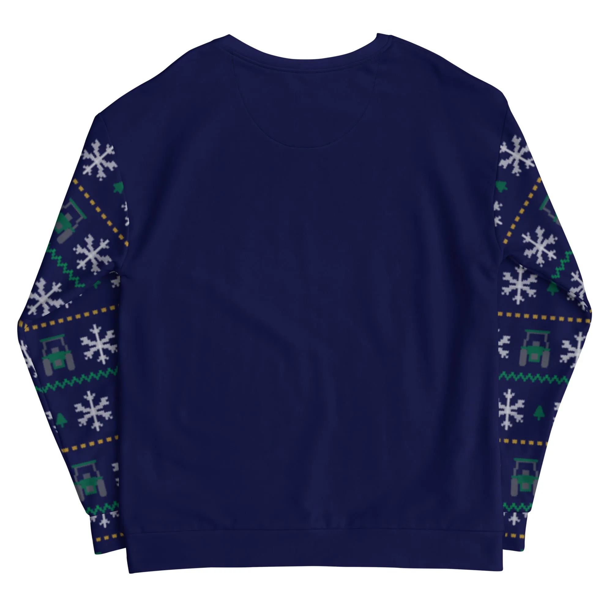 Spreading Christmas Cheer Green Tractor 'Ugly Christmas Sweater' Navy Crewneck