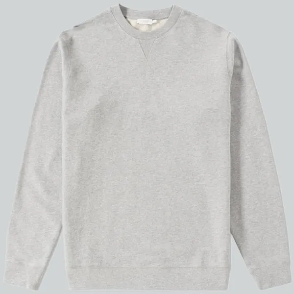 Sunspel Loopback Sweatshirt Grey Melange
