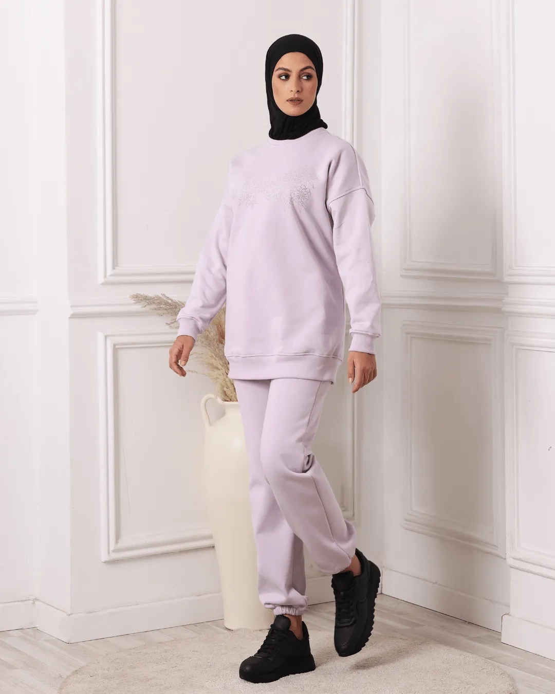 Sweat-shirt Oversize Mauve Clair