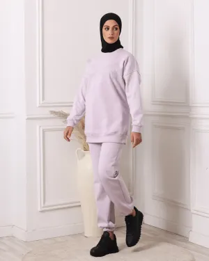 Sweat-shirt Oversize Mauve Clair