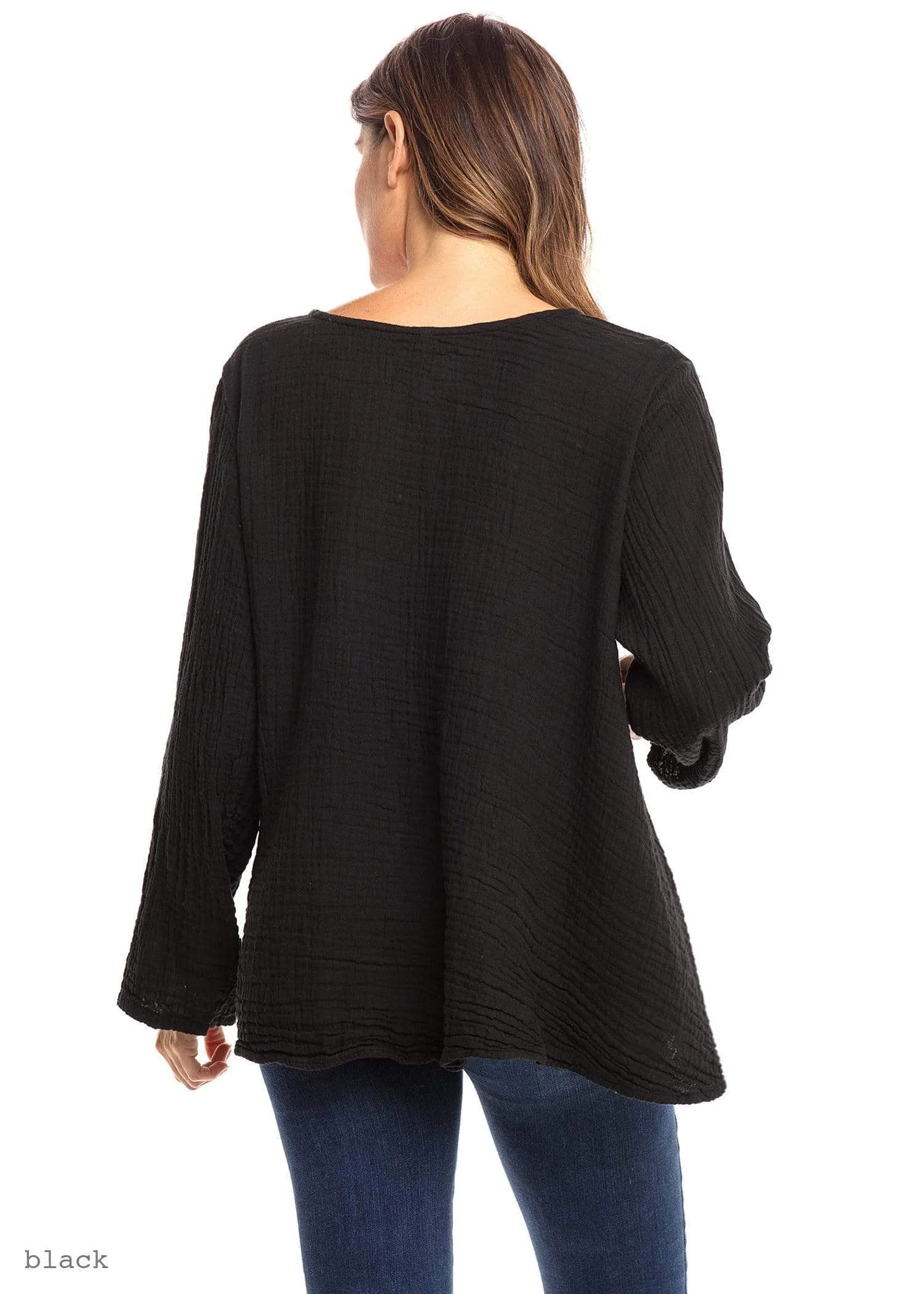 Thai Cotton Long Sleeve Boxy Top