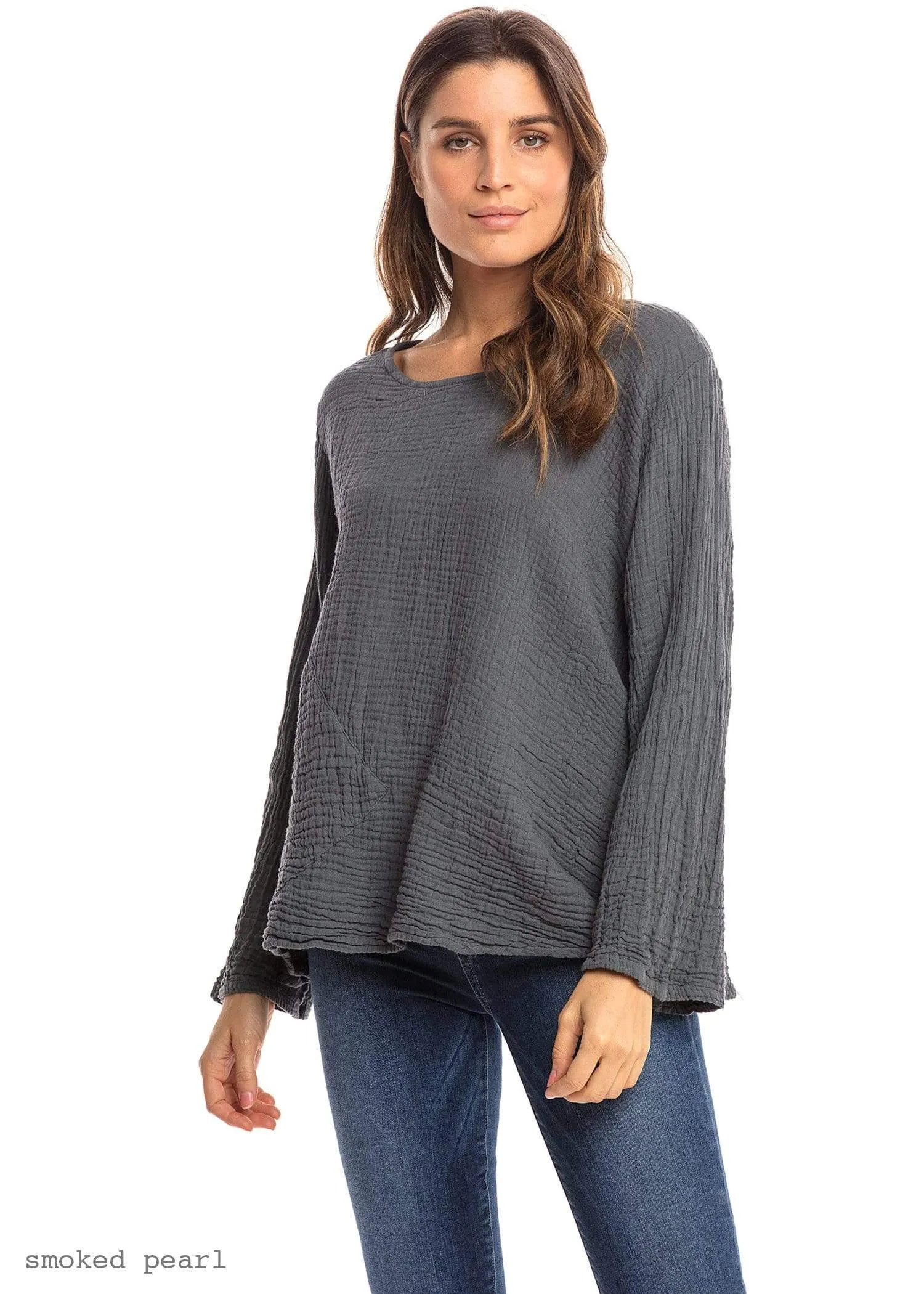 Thai Cotton Long Sleeve Boxy Top