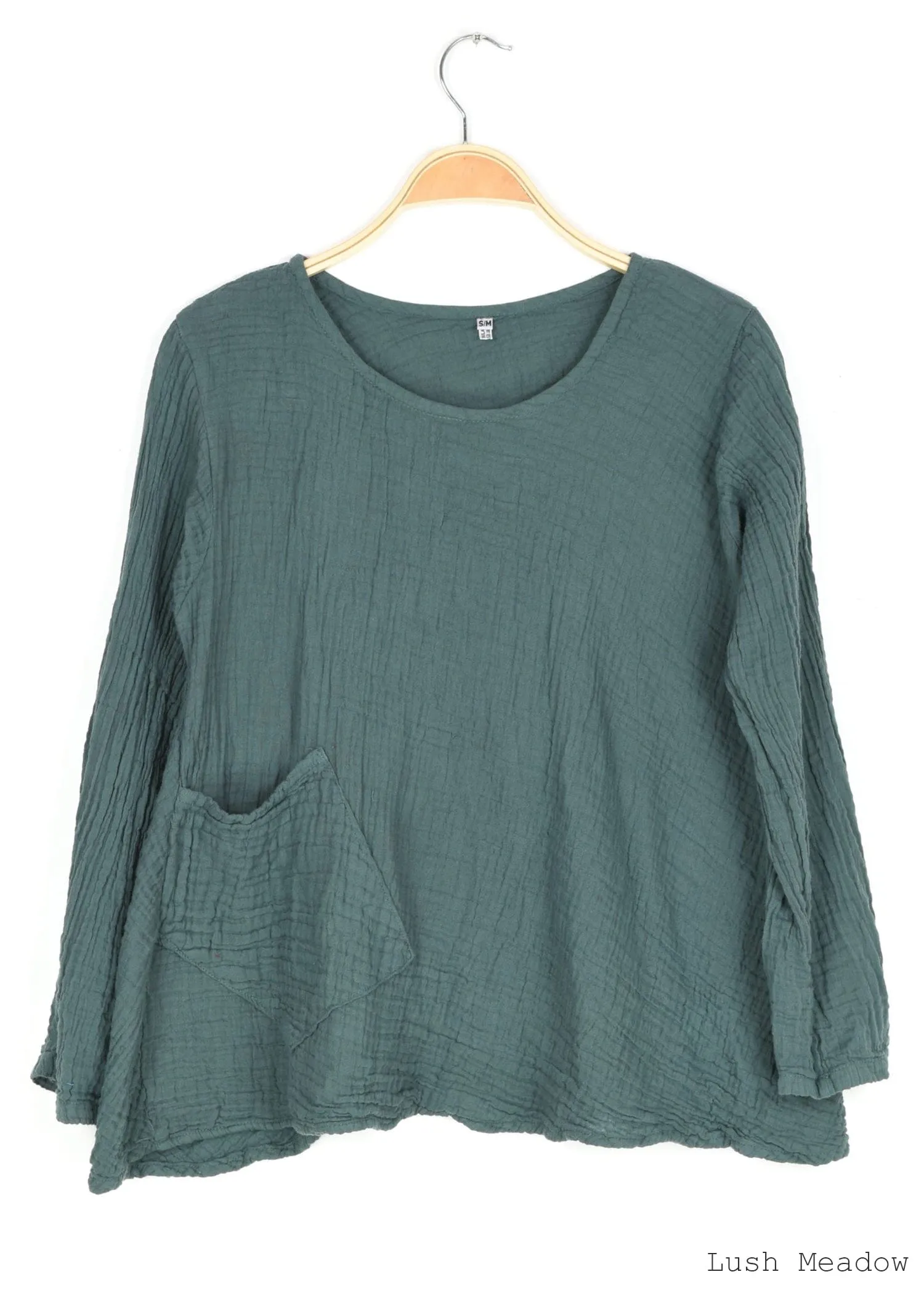 Thai Cotton Long Sleeve Boxy Top