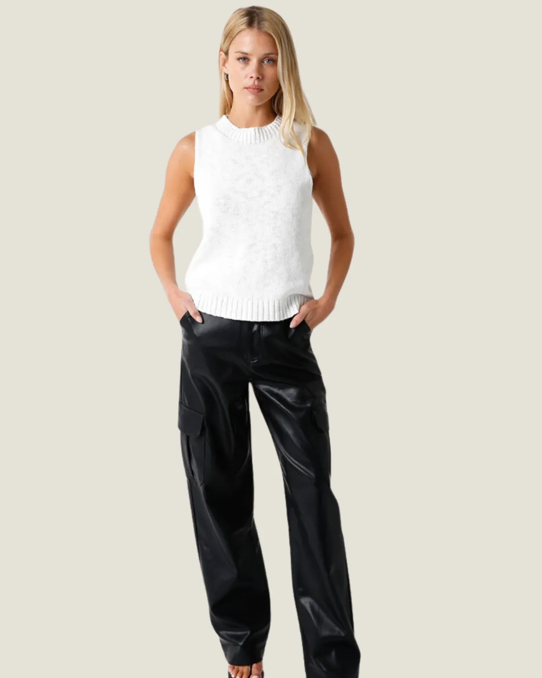 The Rowan: Sleeveless Knit Tank Top