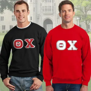 Theta Chi 9oz Crewneck Sweatshirt, 2-Pack Bundle Deal - G500 - TWILL