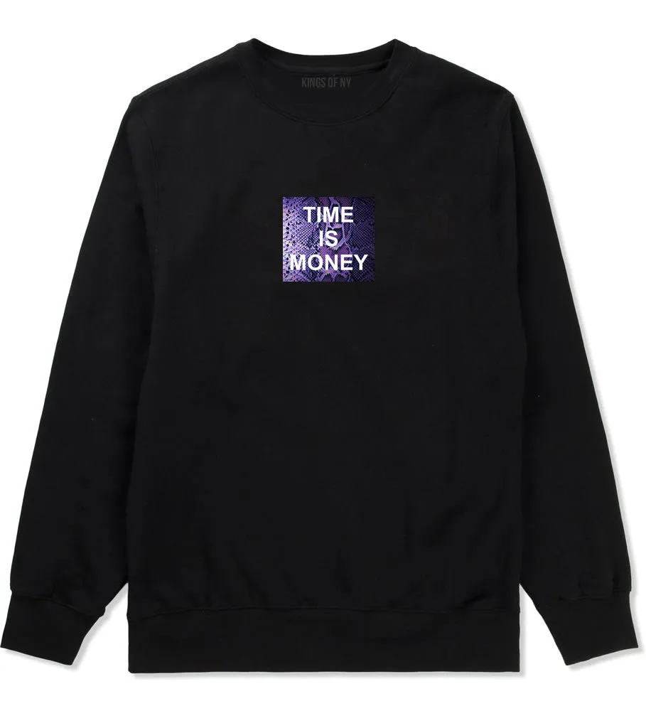Time Is Money Snakesin Print Crewneck Sweatshirt