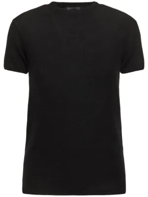 Tom Ford   Cashmere &amp; silk knit short sleeve top 